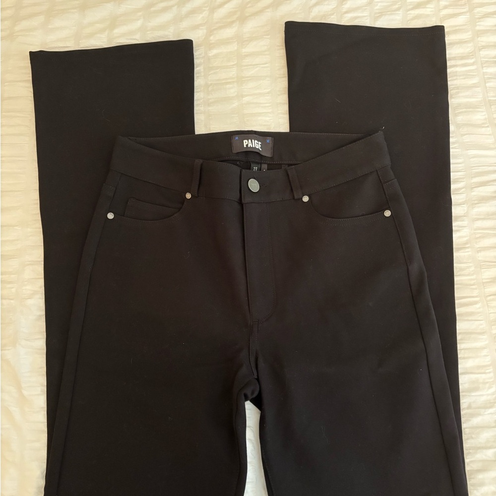 PAIGE Jet Black Dress Pants